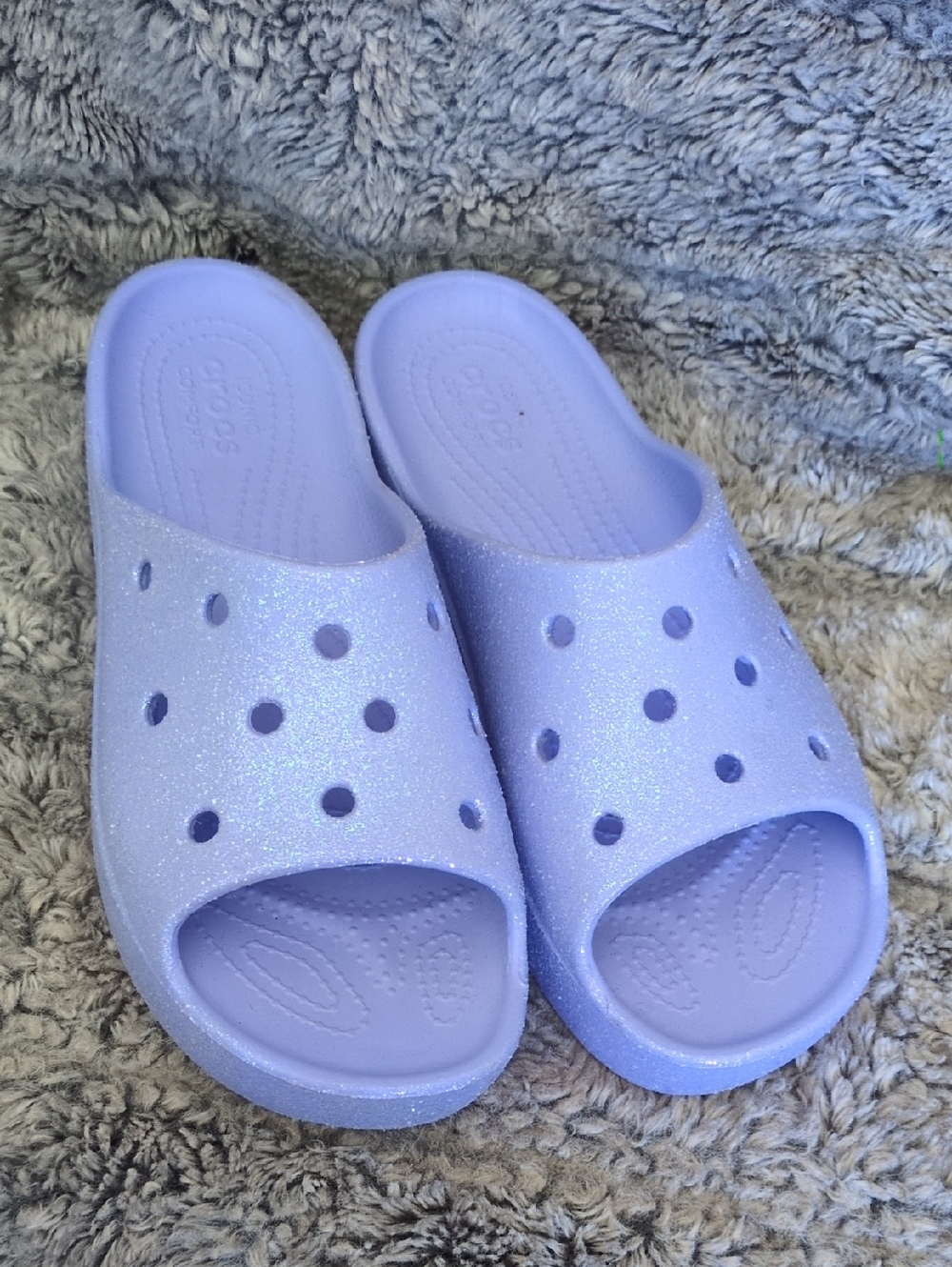 Crocs Platform Slides in Moon Jelly Women's 8 - Picture 3 of 6